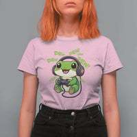 Funny Frog Playing Video Game Gift T Shirt For Women - Wonder Print Shop