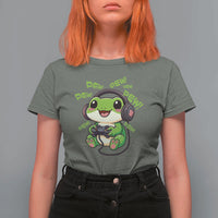 Funny Frog Playing Video Game Gift T Shirt For Women - Wonder Print Shop