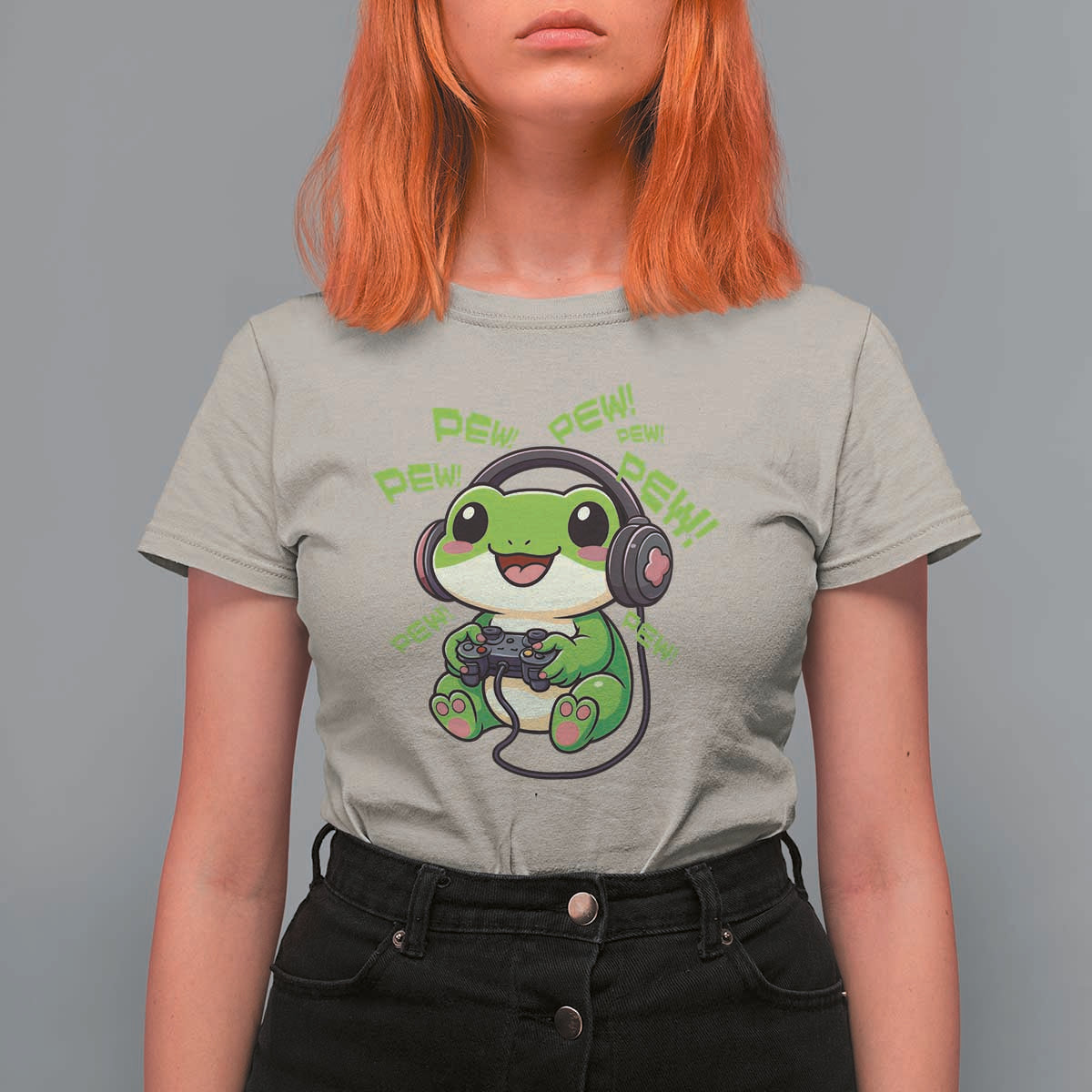 Funny Frog Playing Video Game Gift T Shirt For Women - Wonder Print Shop