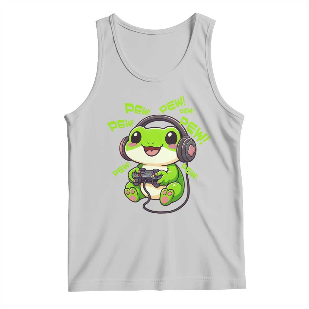 Funny Frog Playing Video Game Gift Tank Top - Wonder Print Shop