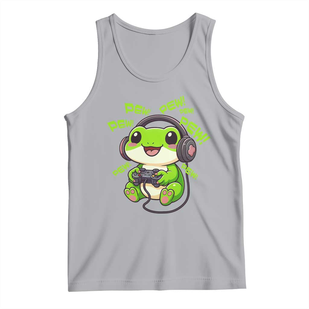 Funny Frog Playing Video Game Gift Tank Top - Wonder Print Shop
