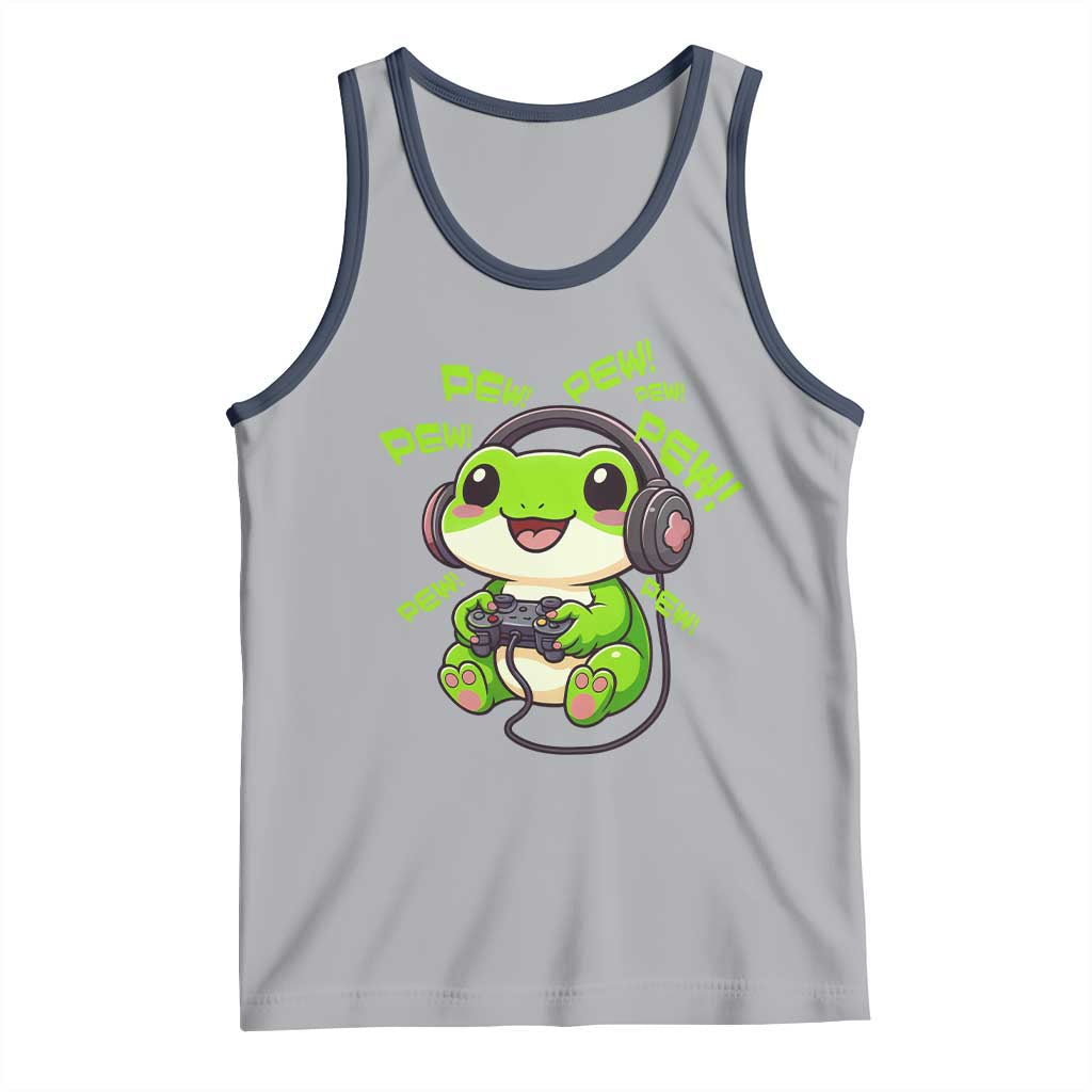 Funny Frog Playing Video Game Gift Tank Top - Wonder Print Shop
