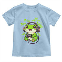 Funny Frog Playing Video Game Gift Toddler T Shirt - Wonder Print Shop