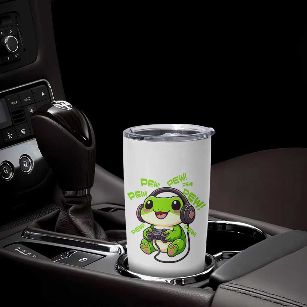 Funny Frog Playing Video Game Gift Tumbler Cup
