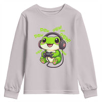 Funny Frog Playing Video Game Gift Youth Sweatshirt - Wonder Print Shop