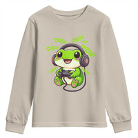 Funny Frog Playing Video Game Gift Youth Sweatshirt - Wonder Print Shop