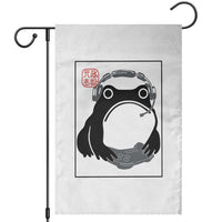 Grumpy Frog Gamer Japanese Ink Painting Garden Flag - Wonder Print Shop