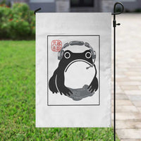Grumpy Frog Gamer Japanese Ink Painting Garden Flag - Wonder Print Shop