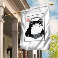 Grumpy Frog Gamer Japanese Ink Painting Garden Flag - Wonder Print Shop