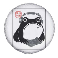 Grumpy Frog Gamer Japanese Ink Painting Spare Tire Cover - Wonder Print Shop
