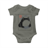 Grumpy Frog Gamer Japanese Ink Painting Baby Onesie - Wonder Print Shop