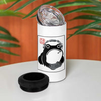 Grumpy Frog Gamer Japanese Ink Painting 4 in 1 Can Cooler Tumbler
