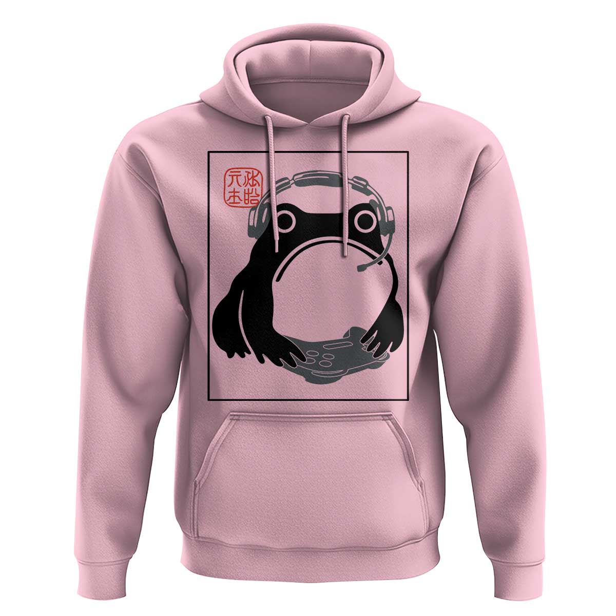 Grumpy Frog Gamer Japanese Ink Painting Hoodie - Wonder Print Shop