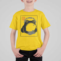 Grumpy Frog Gamer Japanese Ink Painting T Shirt For Kid - Wonder Print Shop