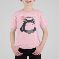 Grumpy Frog Gamer Japanese Ink Painting T Shirt For Kid - Wonder Print Shop