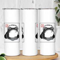 Grumpy Frog Gamer Japanese Ink Painting Skinny Tumbler