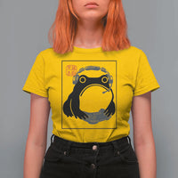 Grumpy Frog Gamer Japanese Ink Painting T Shirt For Women - Wonder Print Shop
