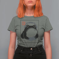 Grumpy Frog Gamer Japanese Ink Painting T Shirt For Women - Wonder Print Shop