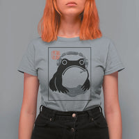 Grumpy Frog Gamer Japanese Ink Painting T Shirt For Women - Wonder Print Shop