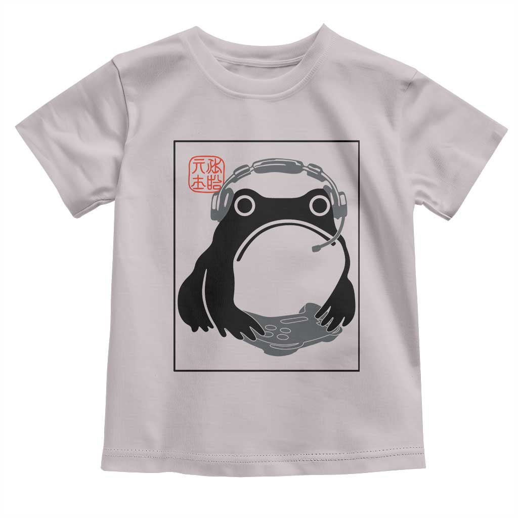 Grumpy Frog Gamer Japanese Ink Painting Toddler T Shirt - Wonder Print Shop