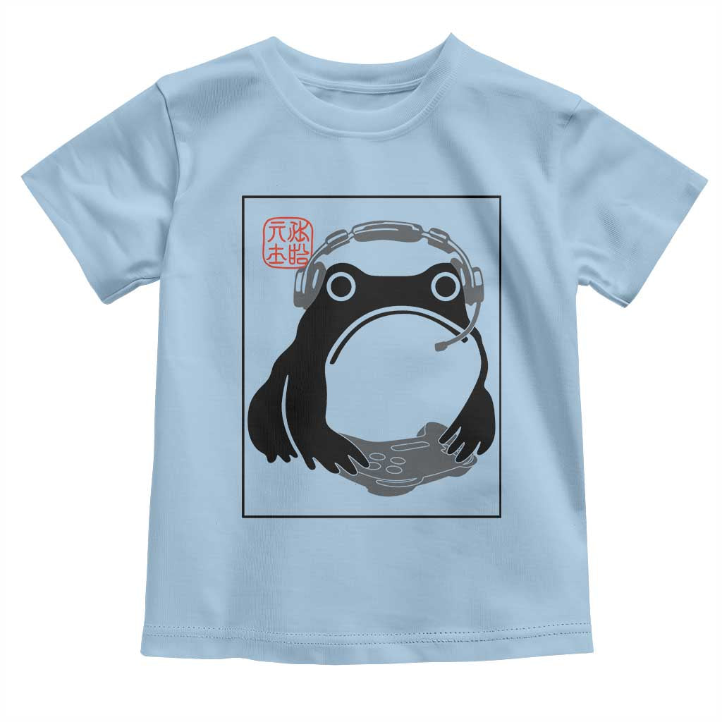 Grumpy Frog Gamer Japanese Ink Painting Toddler T Shirt - Wonder Print Shop