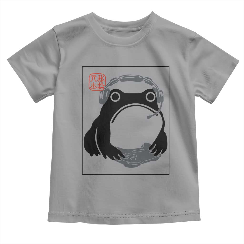 Grumpy Frog Gamer Japanese Ink Painting Toddler T Shirt - Wonder Print Shop