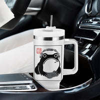 Grumpy Frog Gamer Japanese Ink Painting Tumbler With Handle
