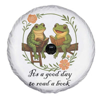 It Is A Good Day To Read A Book Spare Tire Cover Frog Book Lover - Wonder Print Shop