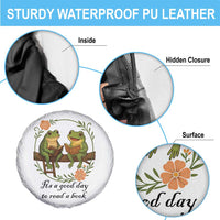 It Is A Good Day To Read A Book Spare Tire Cover Frog Book Lover - Wonder Print Shop