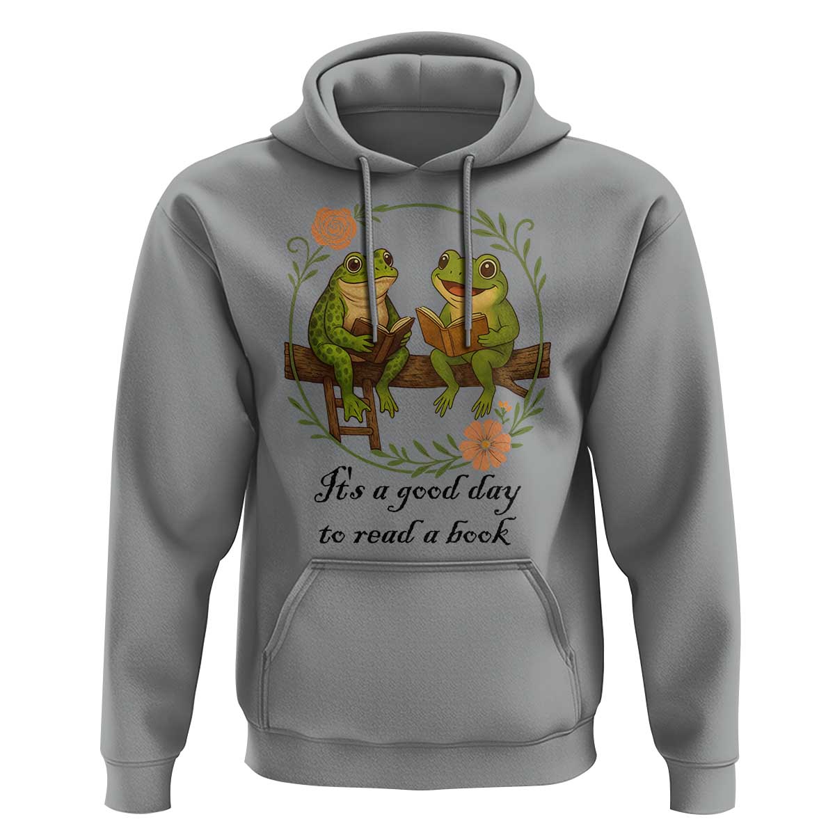 It Is A Good Day To Read A Book Hoodie Frog Book Lover - Wonder Print Shop