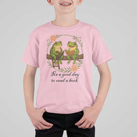 It Is A Good Day To Read A Book T Shirt For Kid Frog Book Lover - Wonder Print Shop