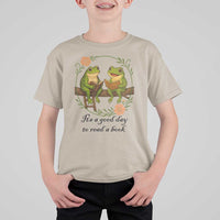 It Is A Good Day To Read A Book T Shirt For Kid Frog Book Lover - Wonder Print Shop
