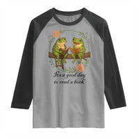 It Is A Good Day To Read A Book Raglan Shirt Frog Book Lover - Wonder Print Shop
