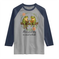 It Is A Good Day To Read A Book Raglan Shirt Frog Book Lover - Wonder Print Shop