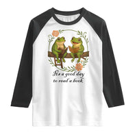 It Is A Good Day To Read A Book Raglan Shirt Frog Book Lover - Wonder Print Shop