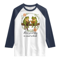 It Is A Good Day To Read A Book Raglan Shirt Frog Book Lover - Wonder Print Shop