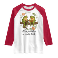 It Is A Good Day To Read A Book Raglan Shirt Frog Book Lover - Wonder Print Shop