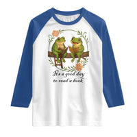 It Is A Good Day To Read A Book Raglan Shirt Frog Book Lover - Wonder Print Shop
