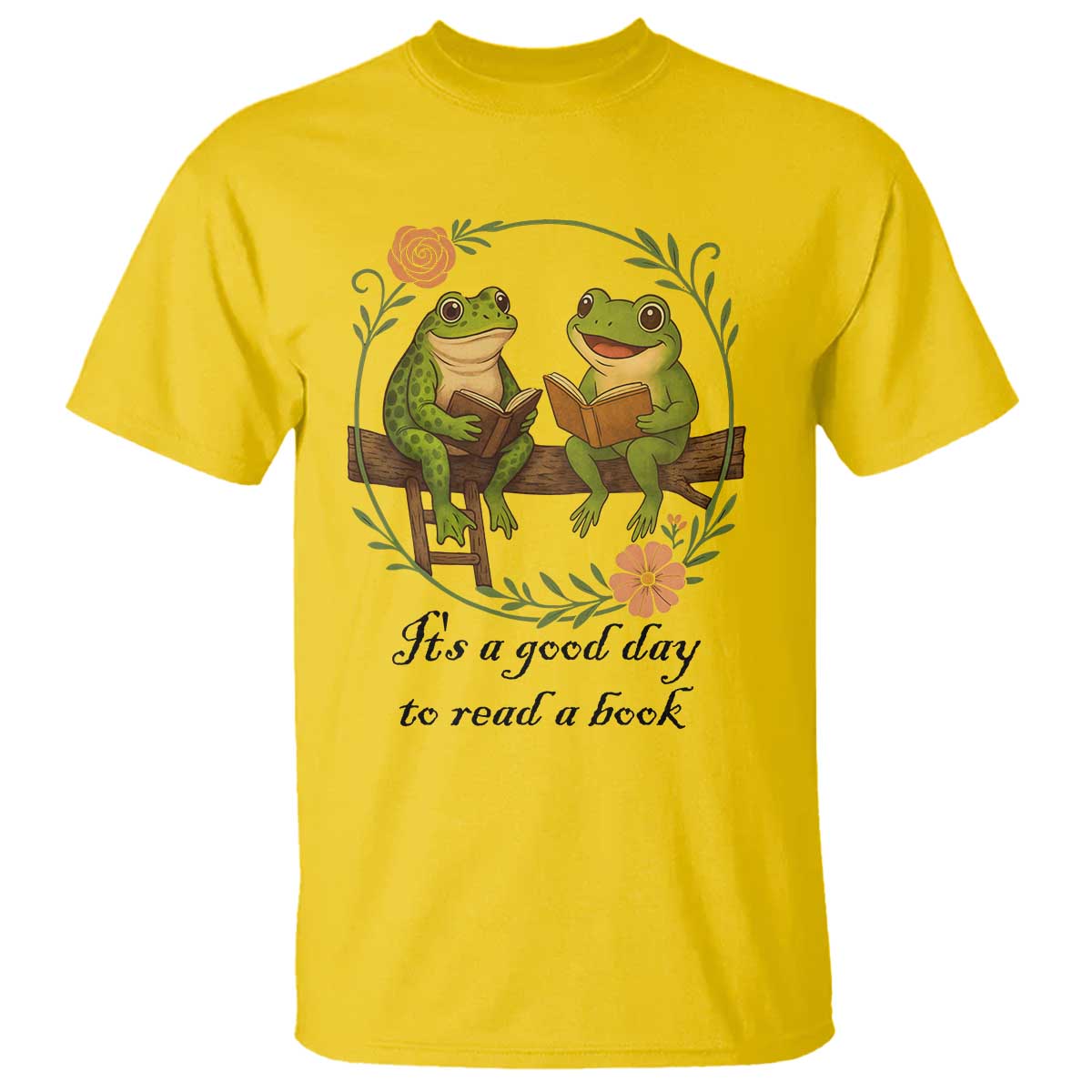 It Is A Good Day To Read A Book T Shirt Frog Book Lover - Wonder Print Shop