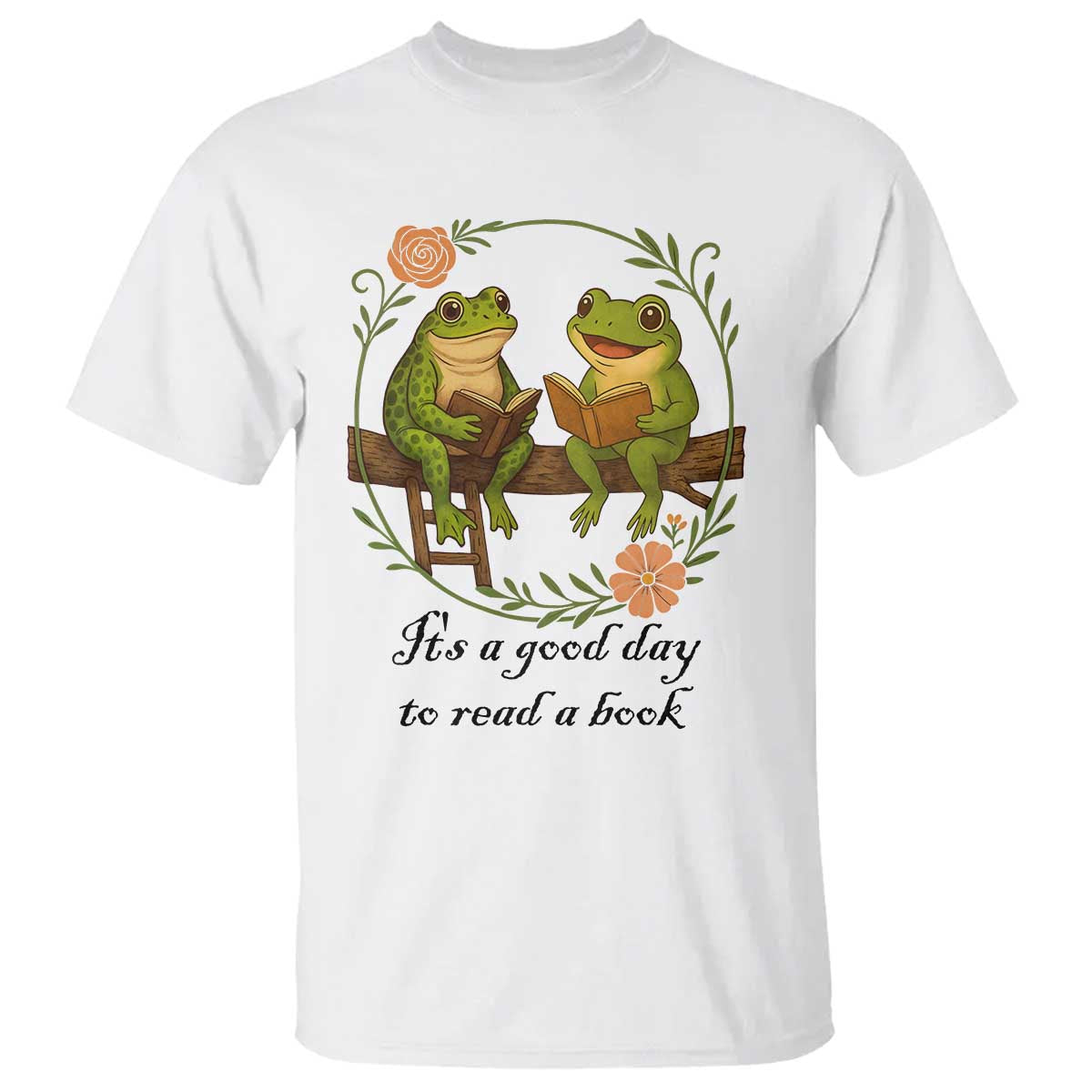 It Is A Good Day To Read A Book T Shirt Frog Book Lover - Wonder Print Shop