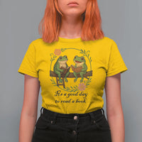 It Is A Good Day To Read A Book T Shirt For Women Frog Book Lover - Wonder Print Shop
