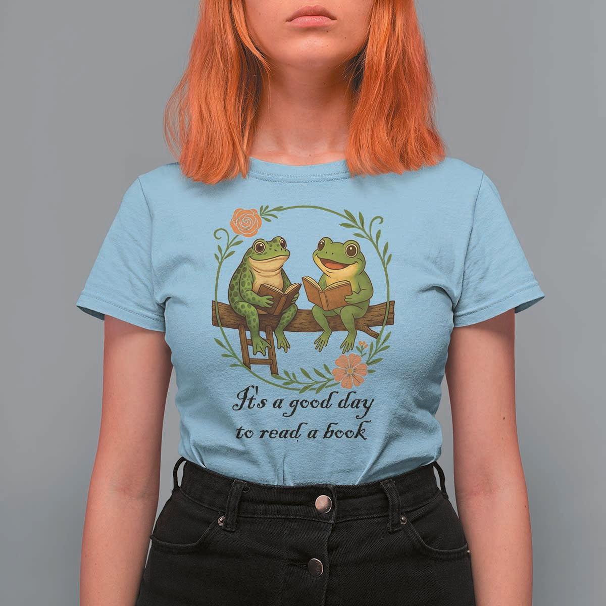 It Is A Good Day To Read A Book T Shirt For Women Frog Book Lover - Wonder Print Shop