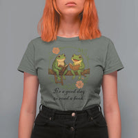 It Is A Good Day To Read A Book T Shirt For Women Frog Book Lover - Wonder Print Shop