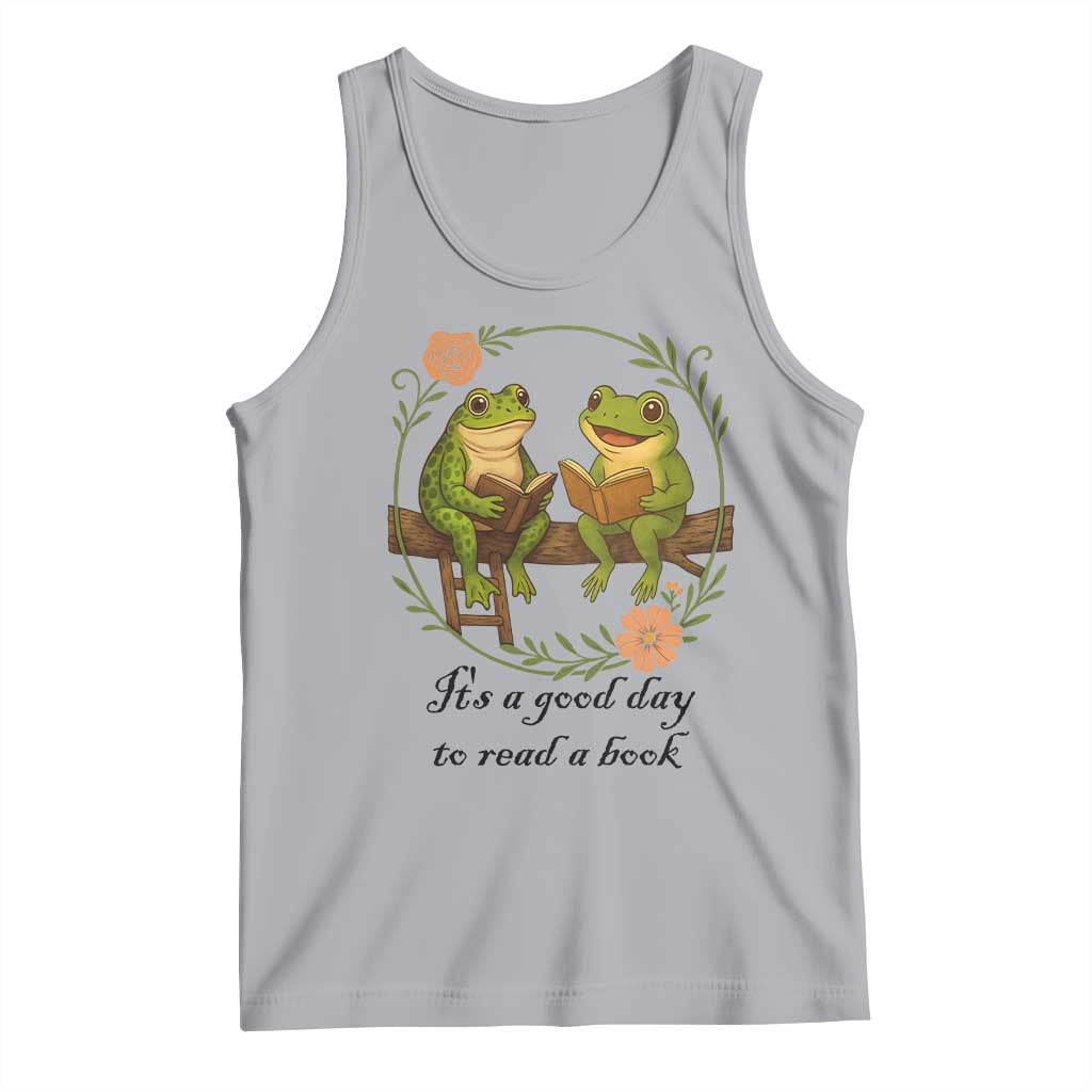 It Is A Good Day To Read A Book Tank Top Frog Book Lover - Wonder Print Shop
