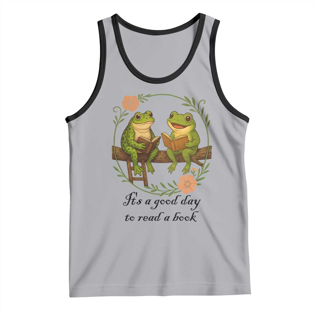 It Is A Good Day To Read A Book Tank Top Frog Book Lover - Wonder Print Shop