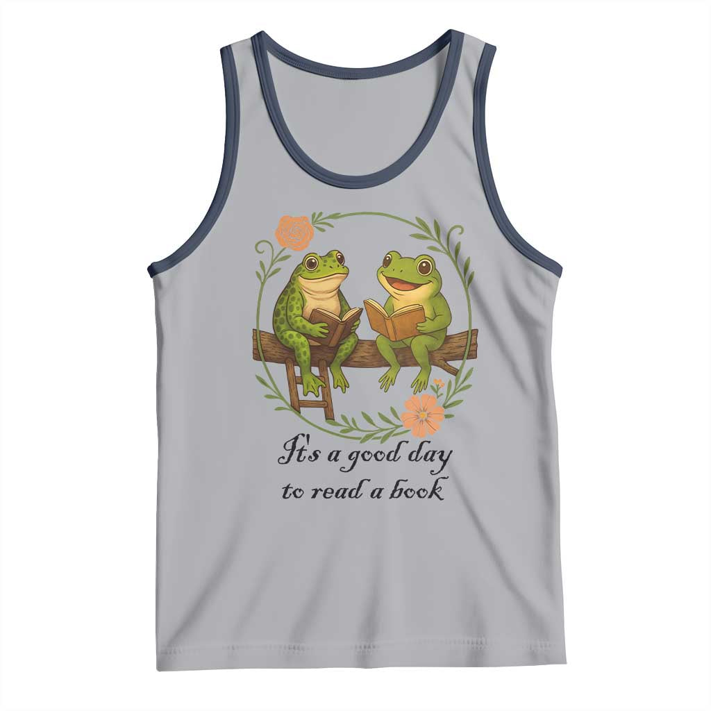 It Is A Good Day To Read A Book Tank Top Frog Book Lover - Wonder Print Shop
