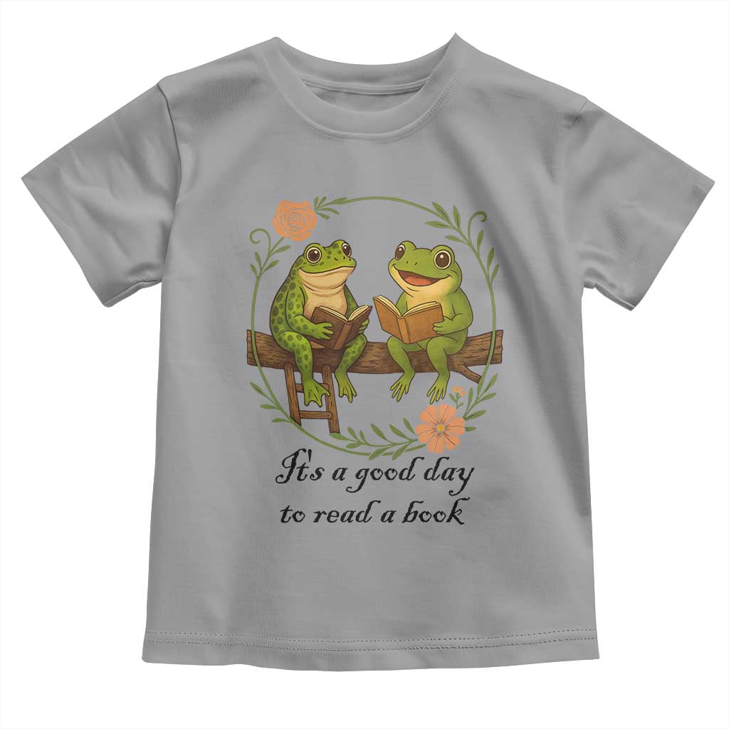 It Is A Good Day To Read A Book Toddler T Shirt Frog Book Lover - Wonder Print Shop