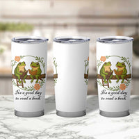It Is A Good Day To Read A Book Tumbler Cup Frog Book Lover