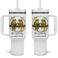 It Is A Good Day To Read A Book Tumbler With Handle Frog Book Lover