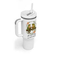 It Is A Good Day To Read A Book Tumbler With Handle Frog Book Lover